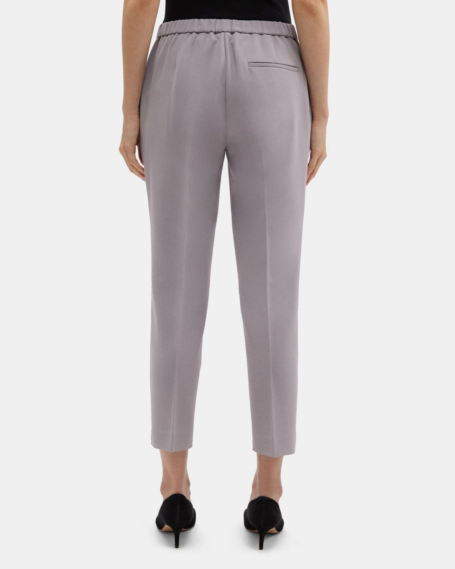 Cropped Slim Pull-On Pant in Crepe Product Image