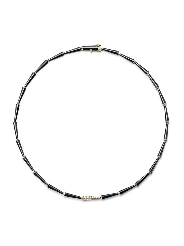 Womens Lola 18K Yellow Gold, Enamel & 0.45 TCW Diamond Linked Necklace Product Image