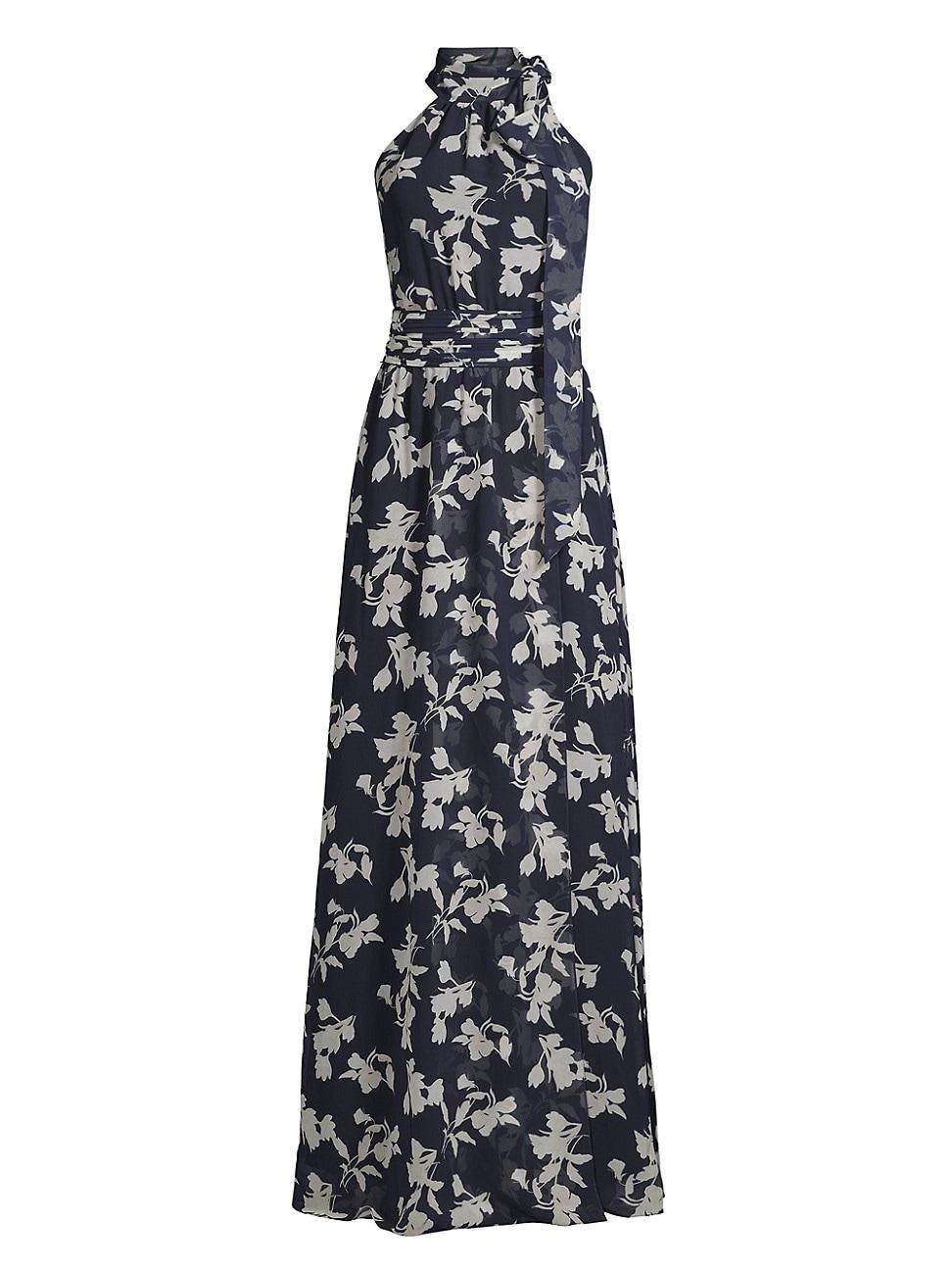 Womens Kayla Floral High-Neck Gown Product Image