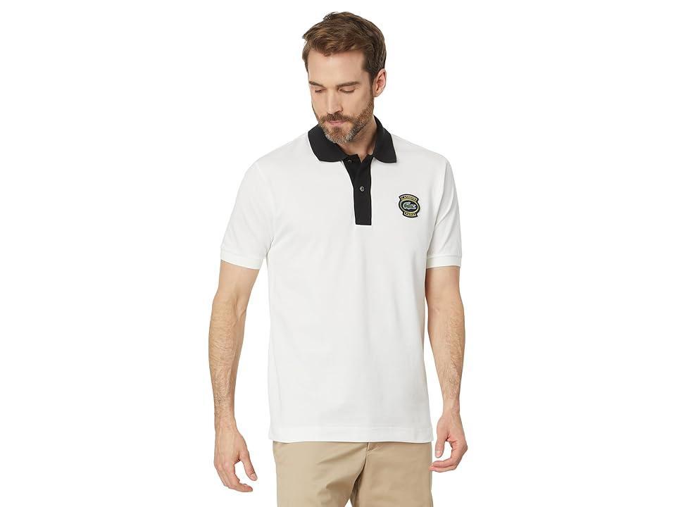 Lacoste Mens Ribbed Short Sleeve Logo Polo Shirt Product Image