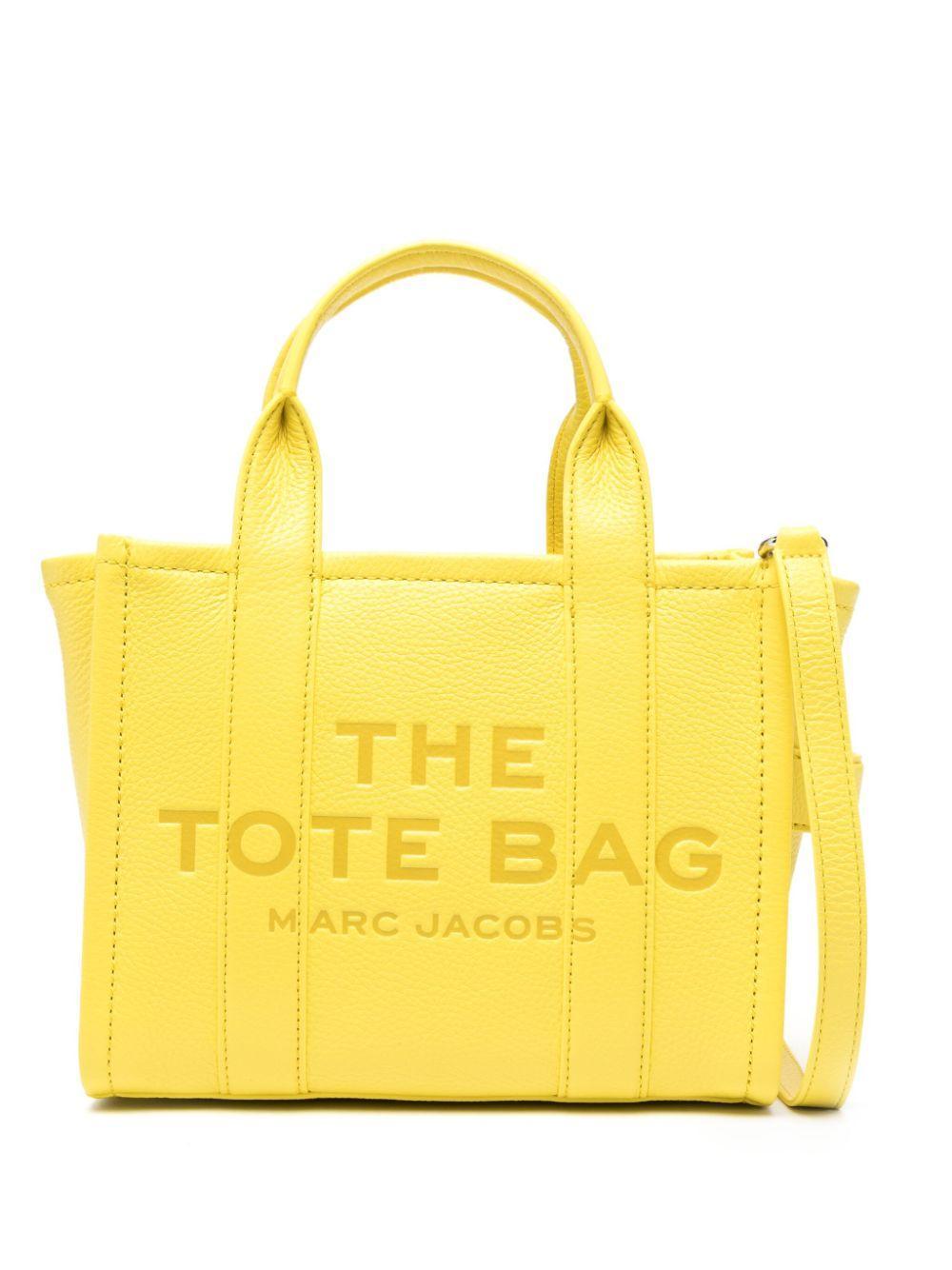 MARC JACOBS The Leather Small Tote Bag In Yellow Product Image