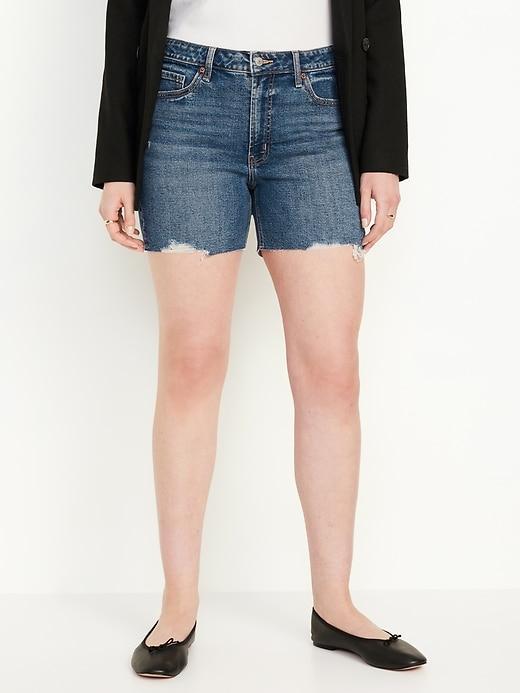 High-Waisted OG Jean Shorts -- 5-inch inseam Product Image