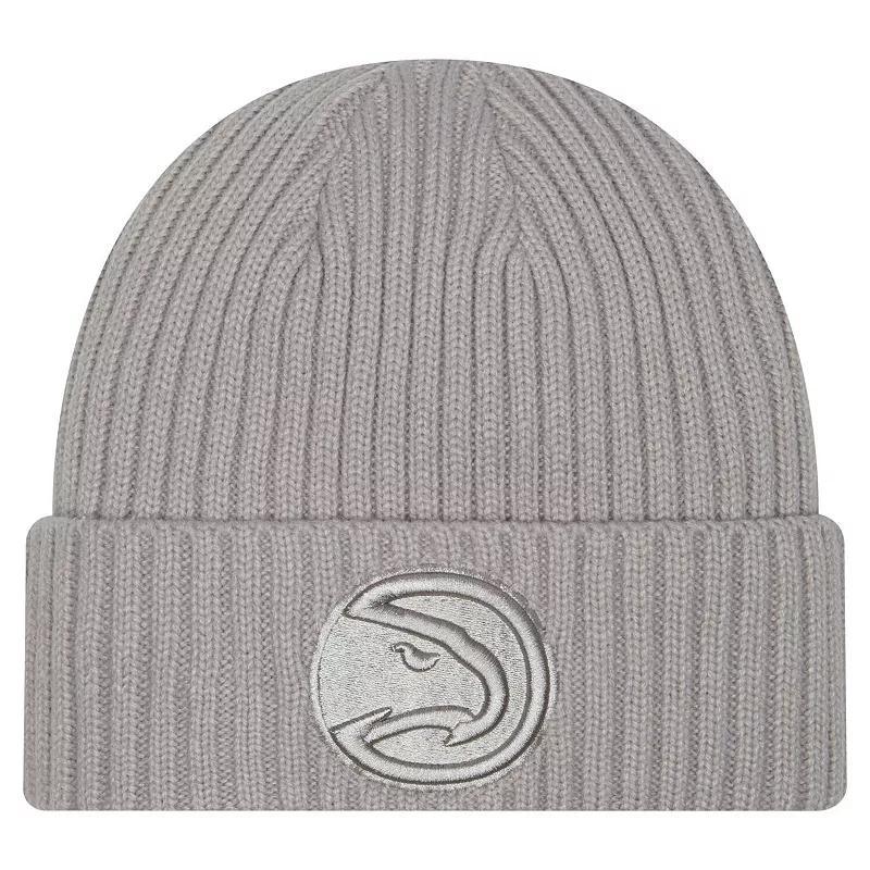 Mens New Era Gray Atlanta Hawks Color Pack Cuffed Knit Hat Product Image