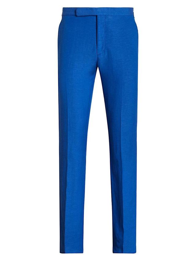 Men's Gregory Hand-Tailored Silk-Linen Trousers Product Image