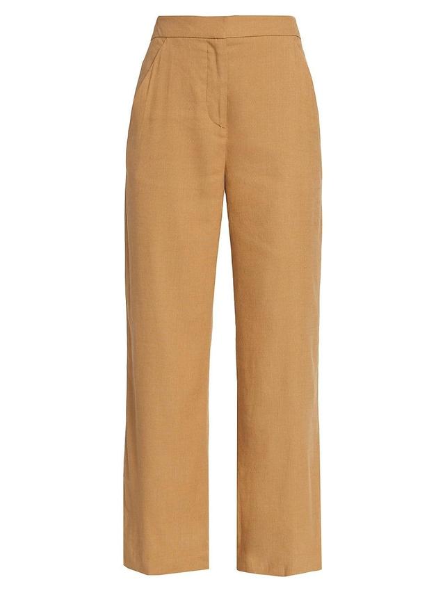 Womens Brixton Linen-Blend Cropped Pants Product Image