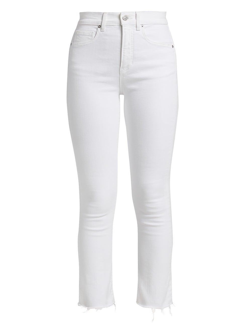 Carly Kick Flare Jeans with Raw Hem Product Image