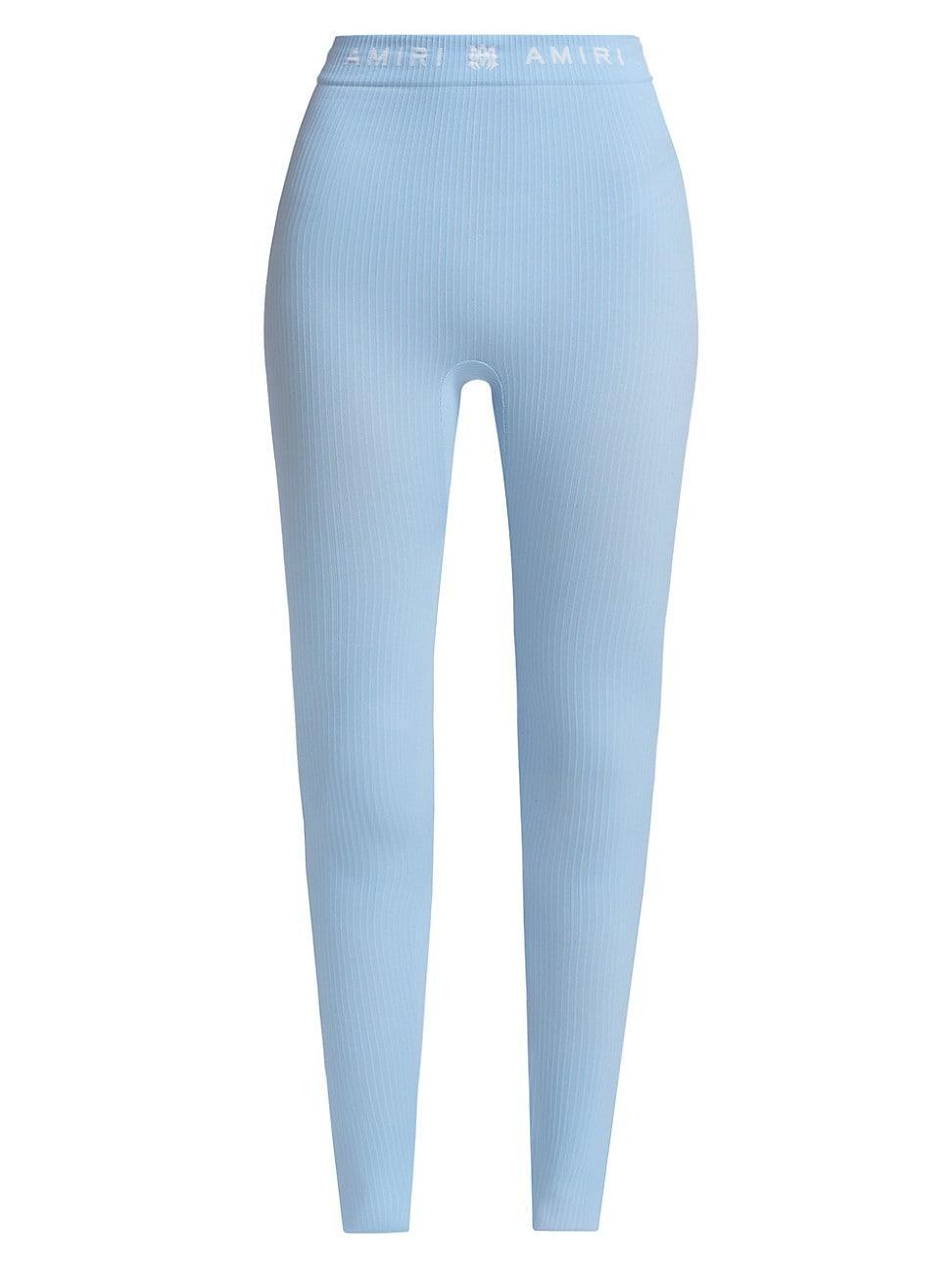 Womens Logo Ribbed Leggings Product Image