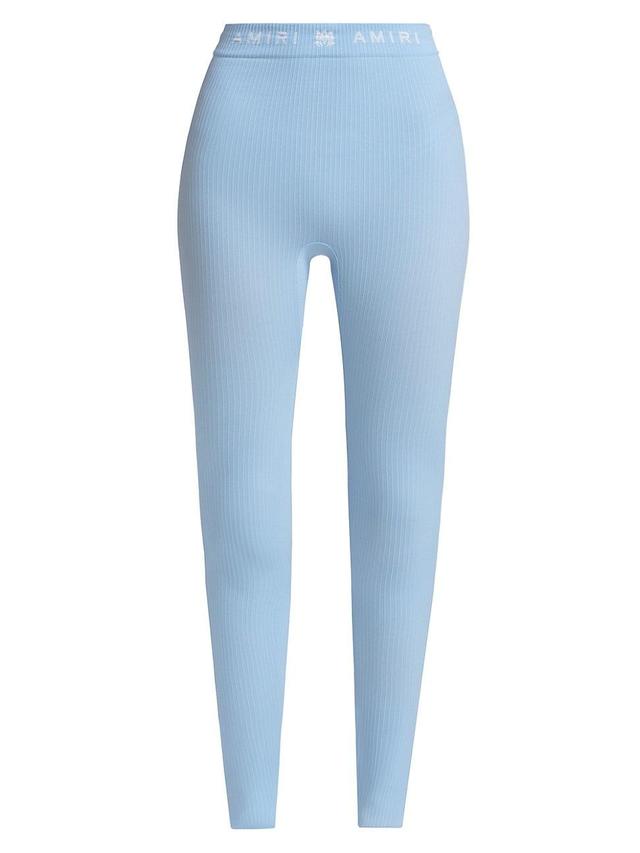 Womens Logo Ribbed Leggings Product Image