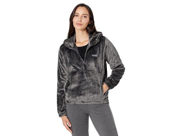 Columbia Fireside Fleece Hoodie (Shark) Women's Clothing Product Image