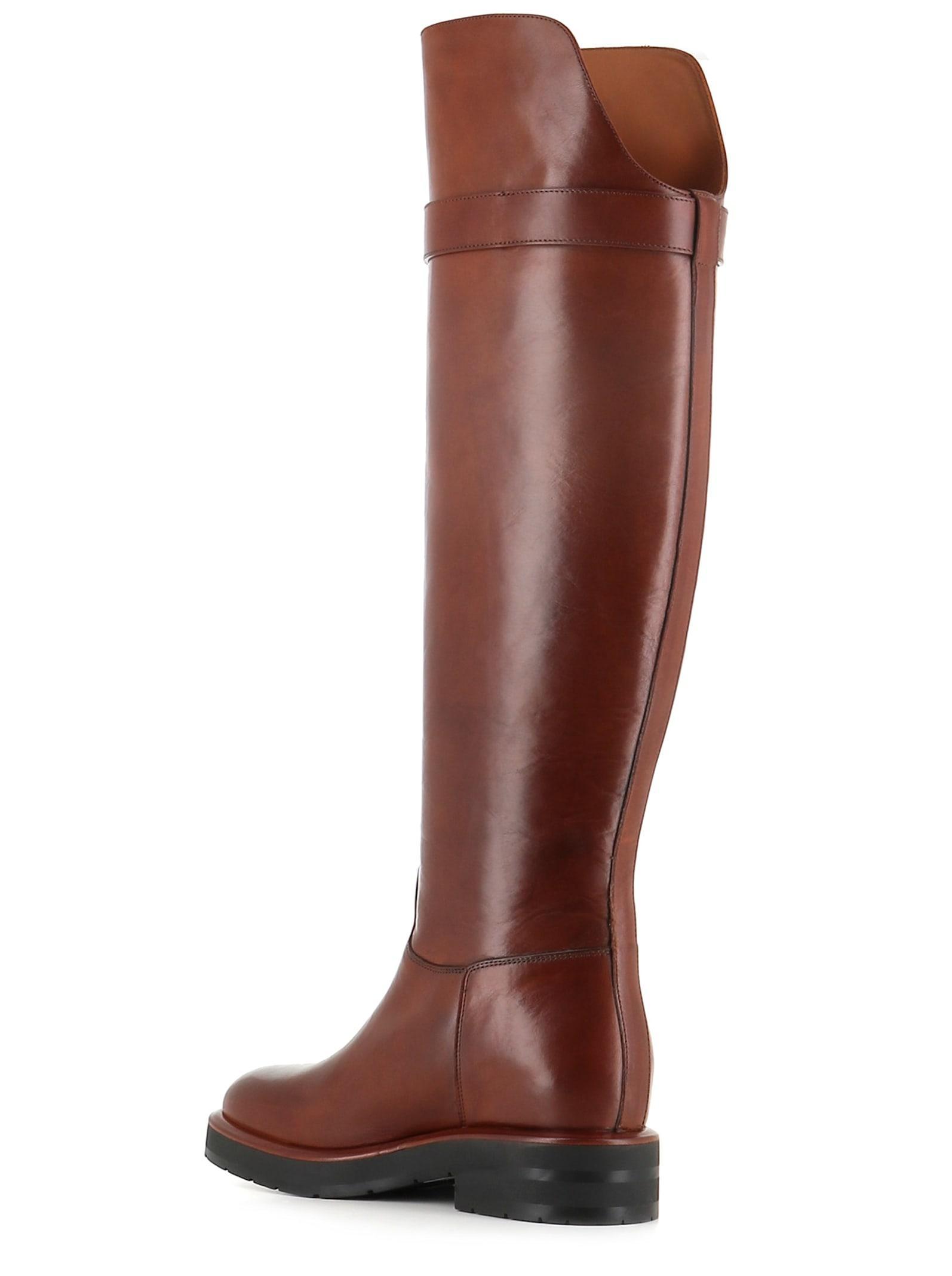 Coddington Leather Over-the-knee Riding Boots In Brown Product Image