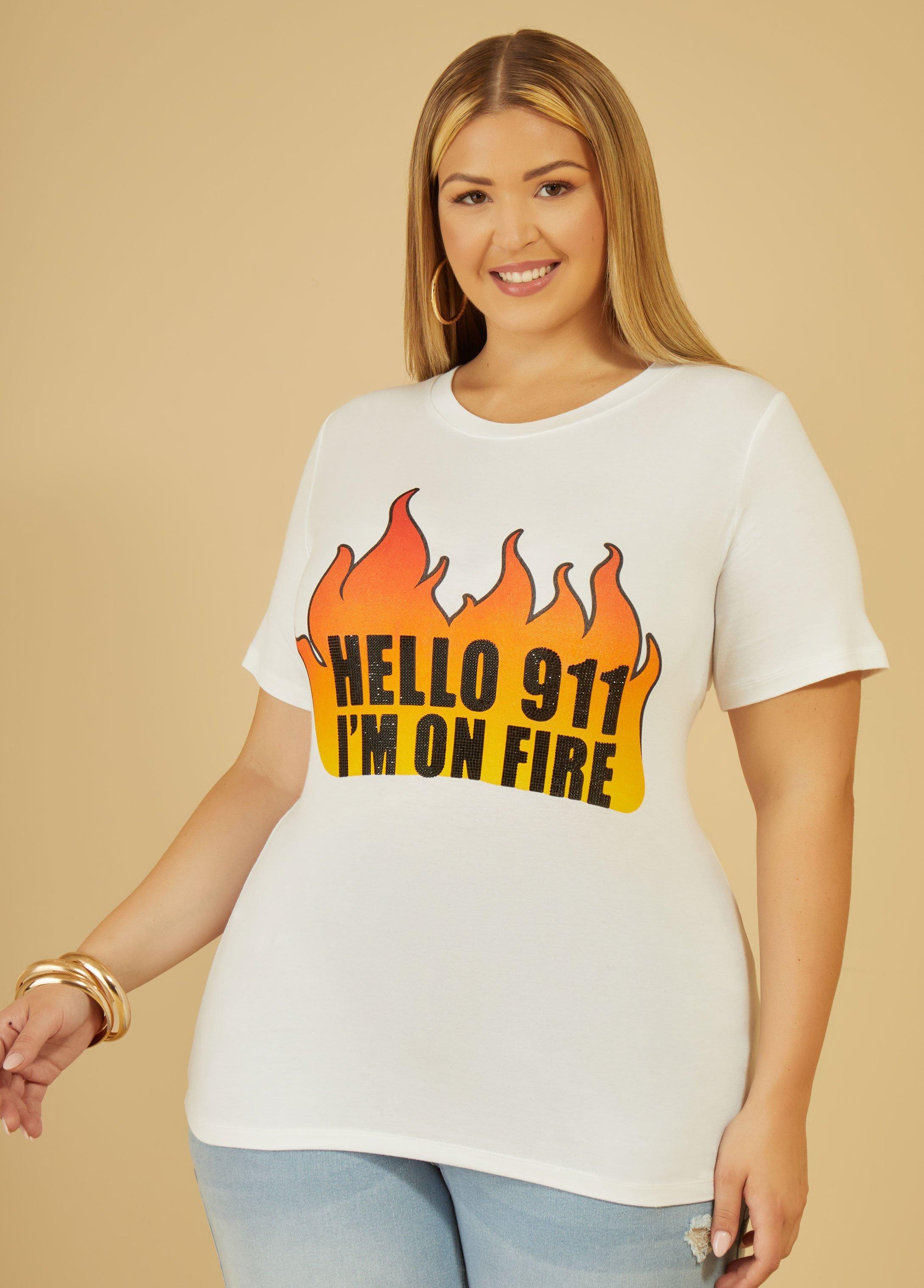 Hello 911 Embellished Graphic Tee Product Image