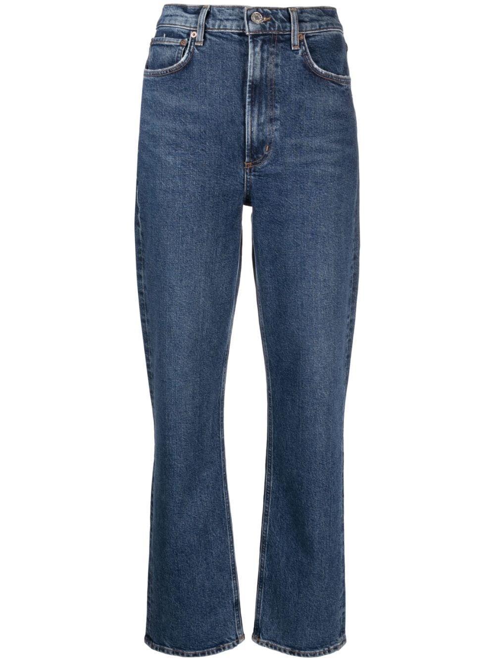 Stovepipe Straight-leg Jeans In Blue Product Image