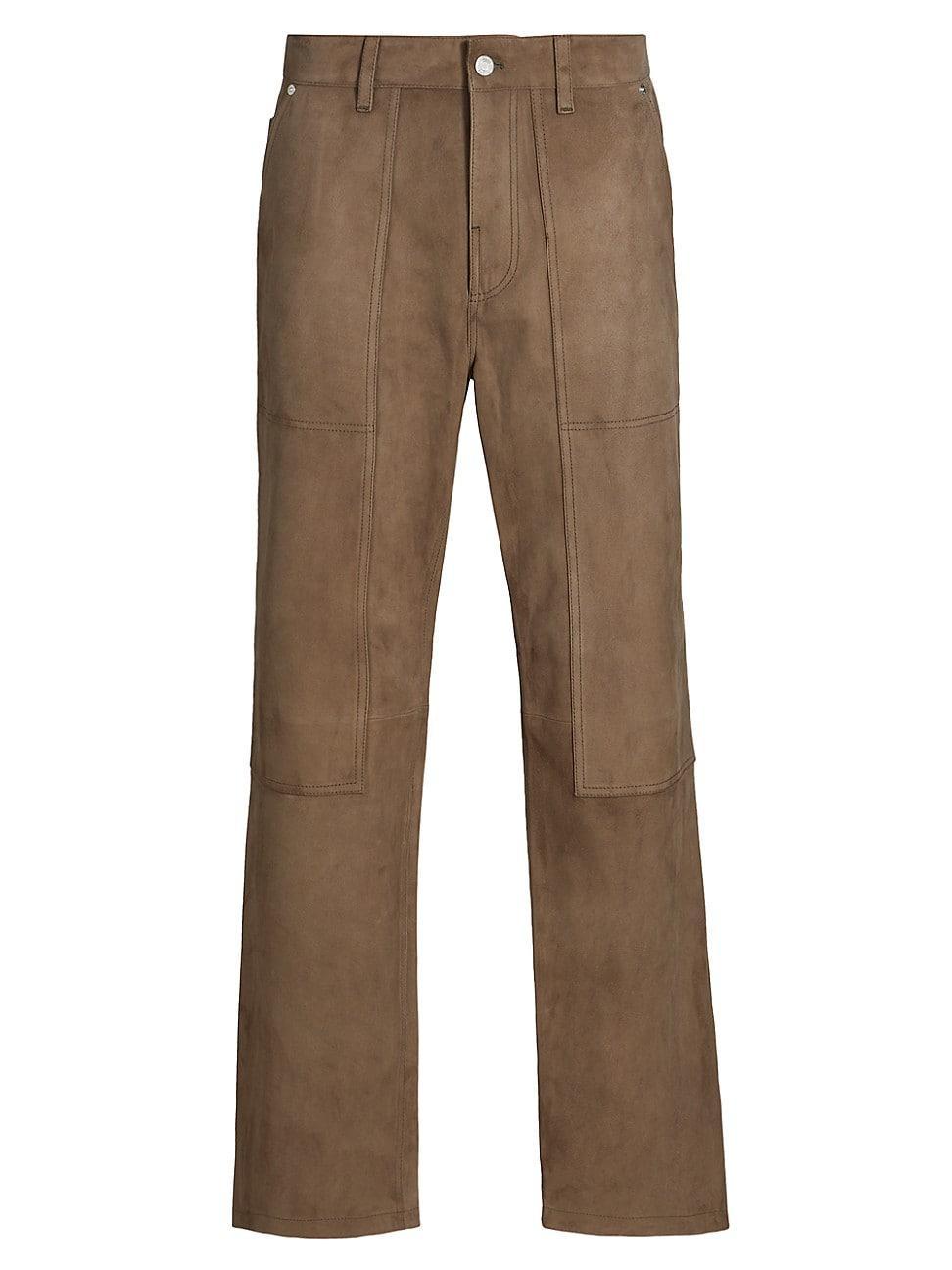 Mens Suede Workwear Pants Product Image