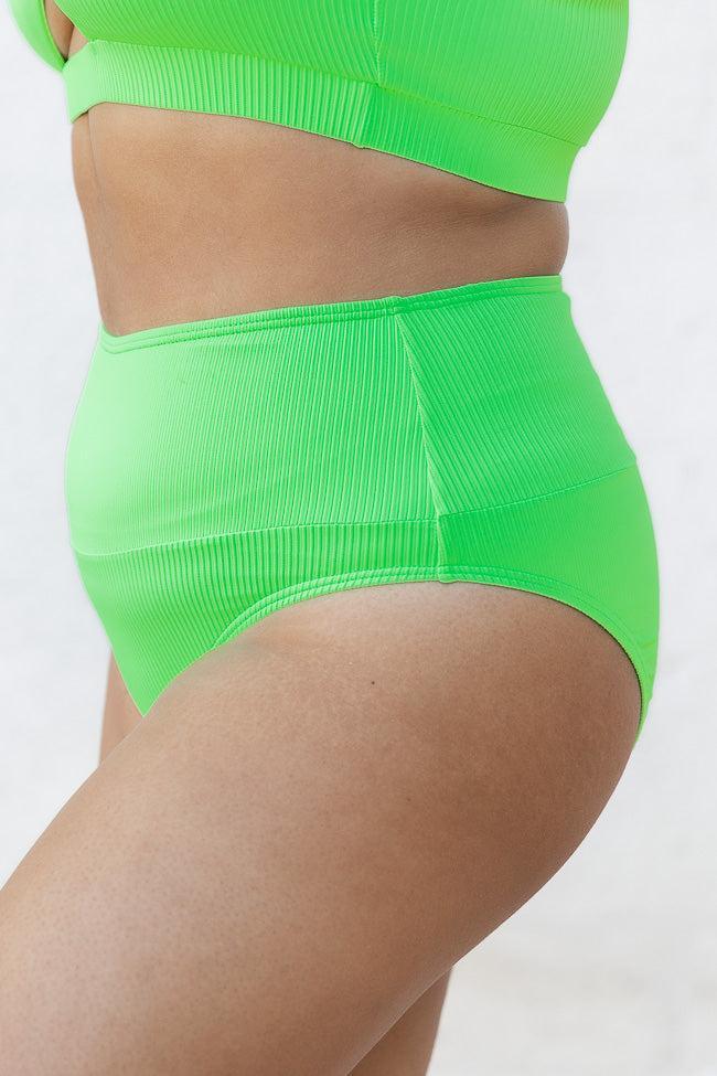 Green with Envy Lime Green Bikini Bottoms FINAL SALE Product Image