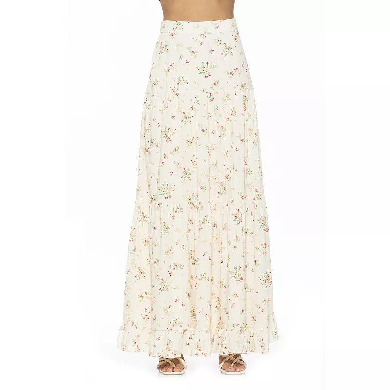 Womens ALEXIA ADMOR Halima Tiered Maxi Skirt Product Image