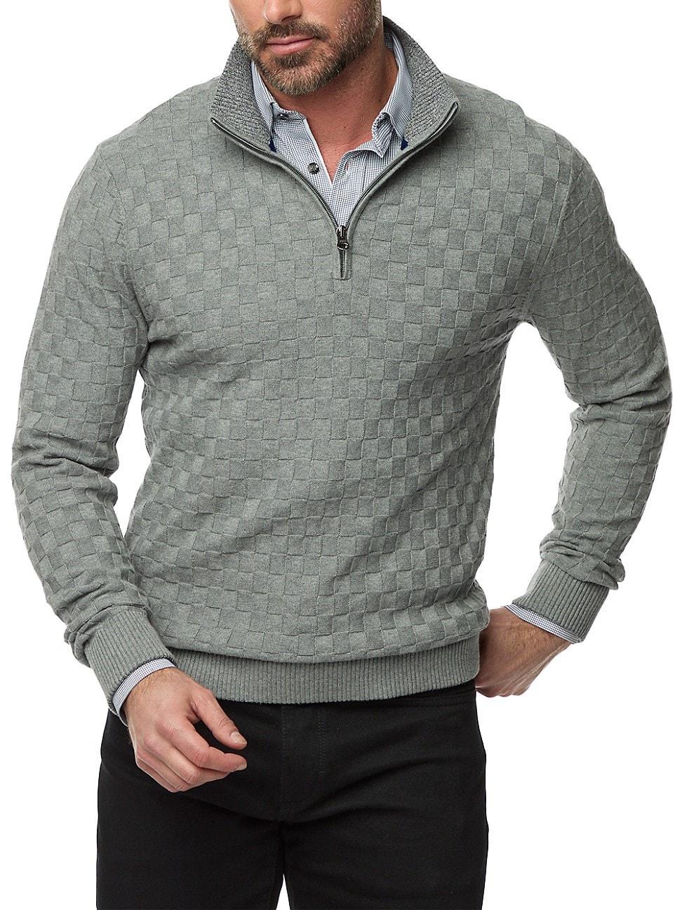 Men's Gavino Cotton Quarter-Zip Sweater Product Image