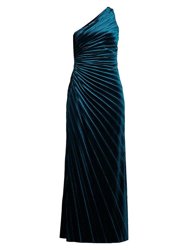 Womens Lydia One-Shoulder Velvet Gown Product Image