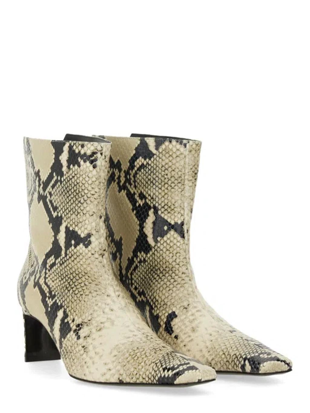 KHAITE Embossed Pointed Toe Boots In Multicolor Product Image