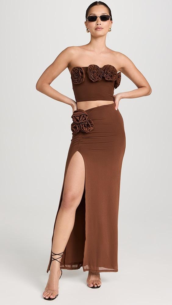 AFRM Este Tube Top with Rosettes | Shopbop Product Image