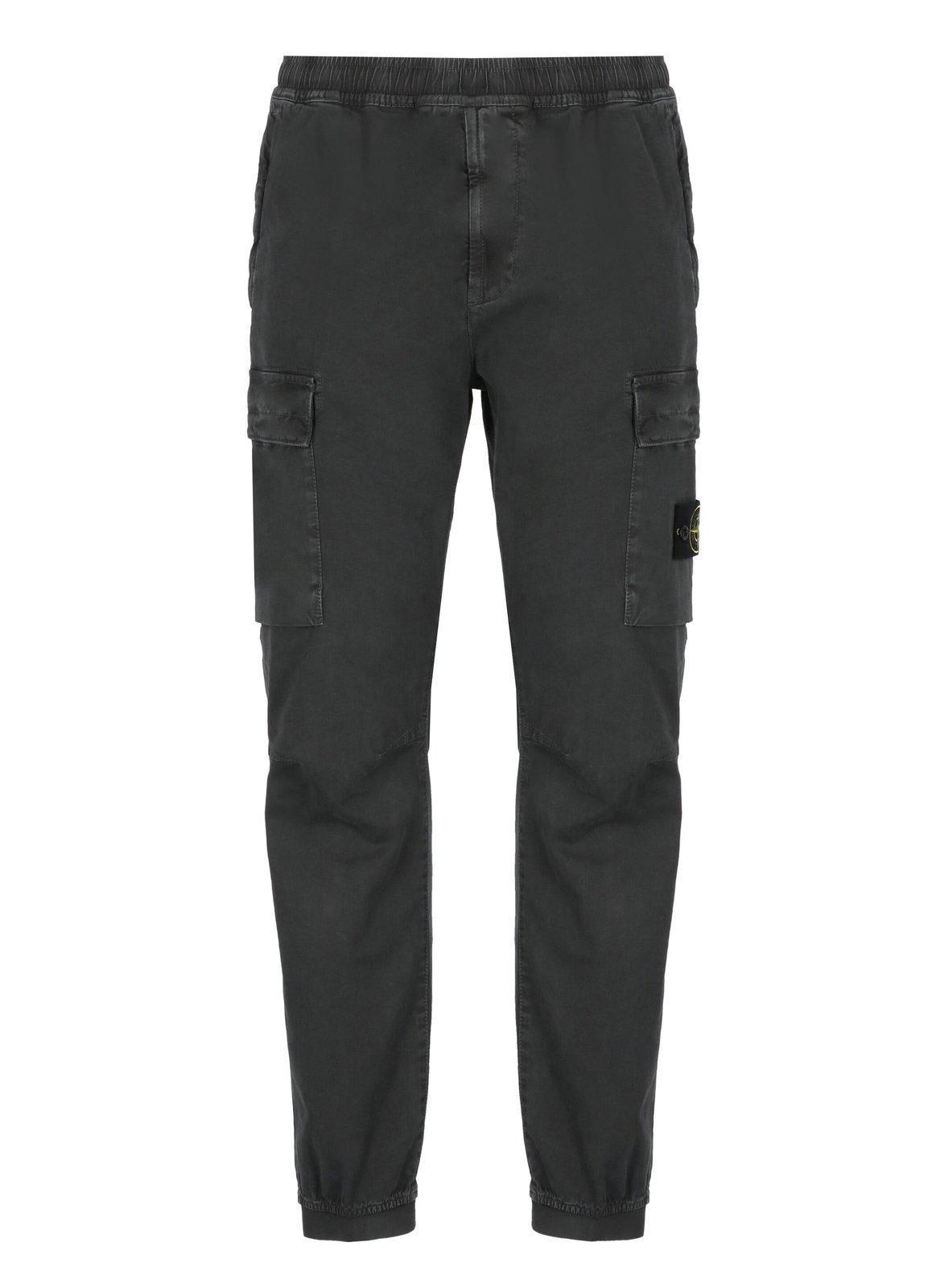 STONE ISLAND Compass-badge Trousers In Grau Product Image