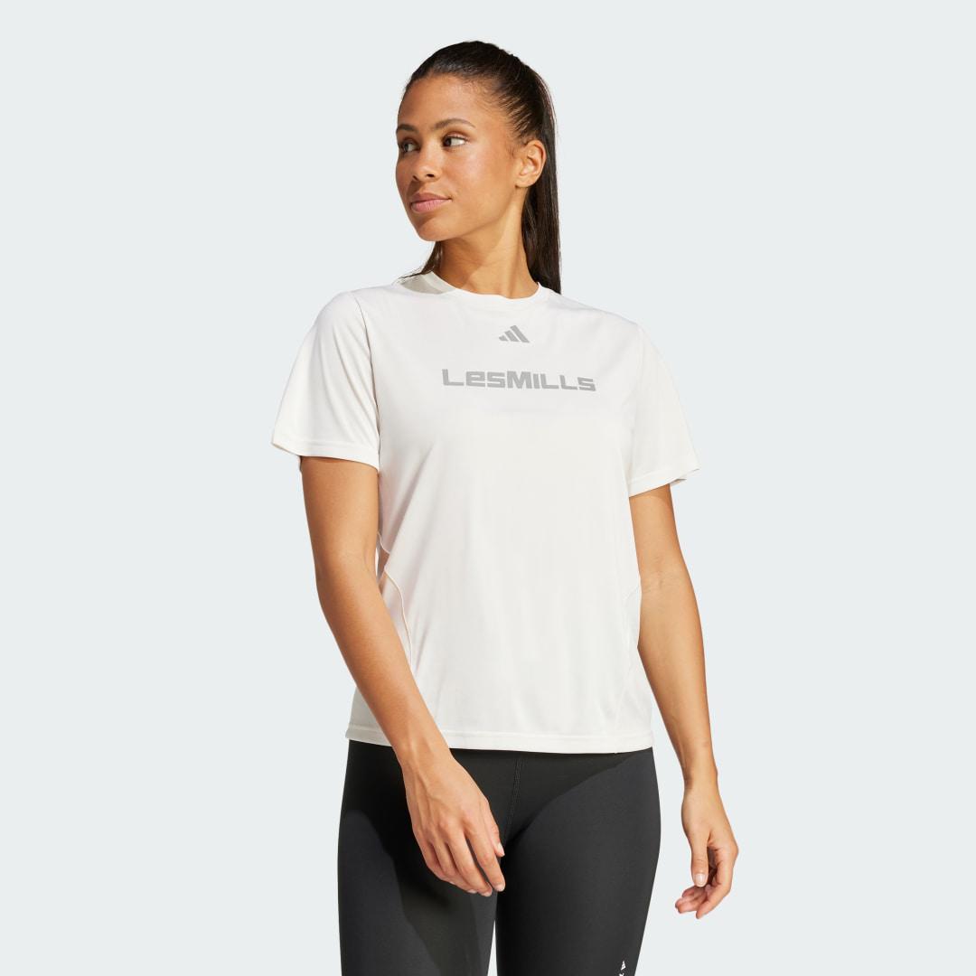 adidas Les Mills Graphic Tee Chalk White S Womens Product Image