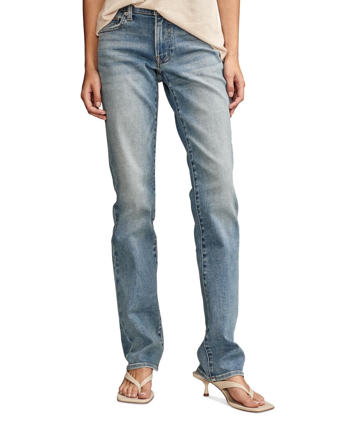 Lucky Brand Mid Rise Sweet Straight - Womens Pants Denim Straight Leg Jeans Product Image