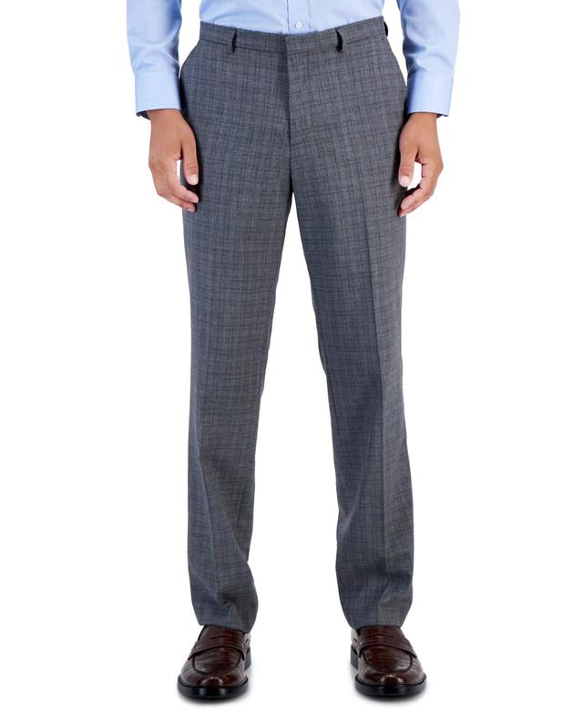 Hugo by Hugo Boss Mens Wool Blend Modern-Fit Check Suit Separate Pant - Grey Product Image