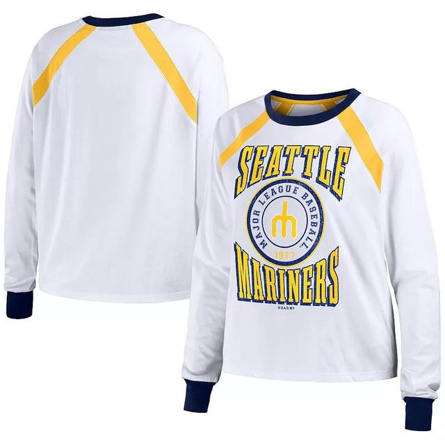 Womens WEAR by Erin Andrews Seattle Mariners Raglan Long Sleeve T-Shirt Product Image