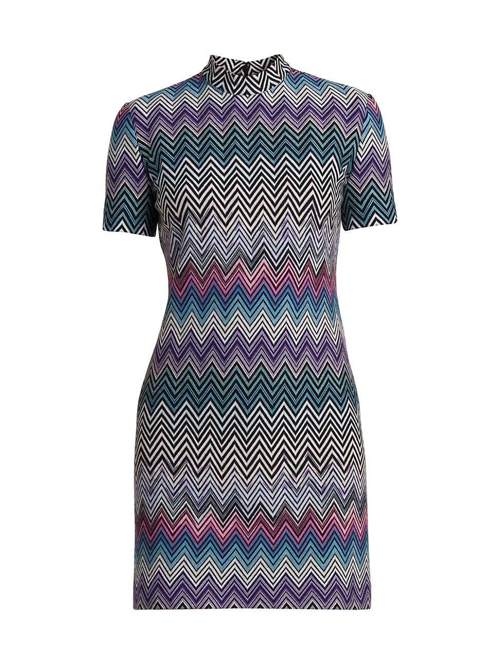 Womens Chevron Wool Minidress Product Image