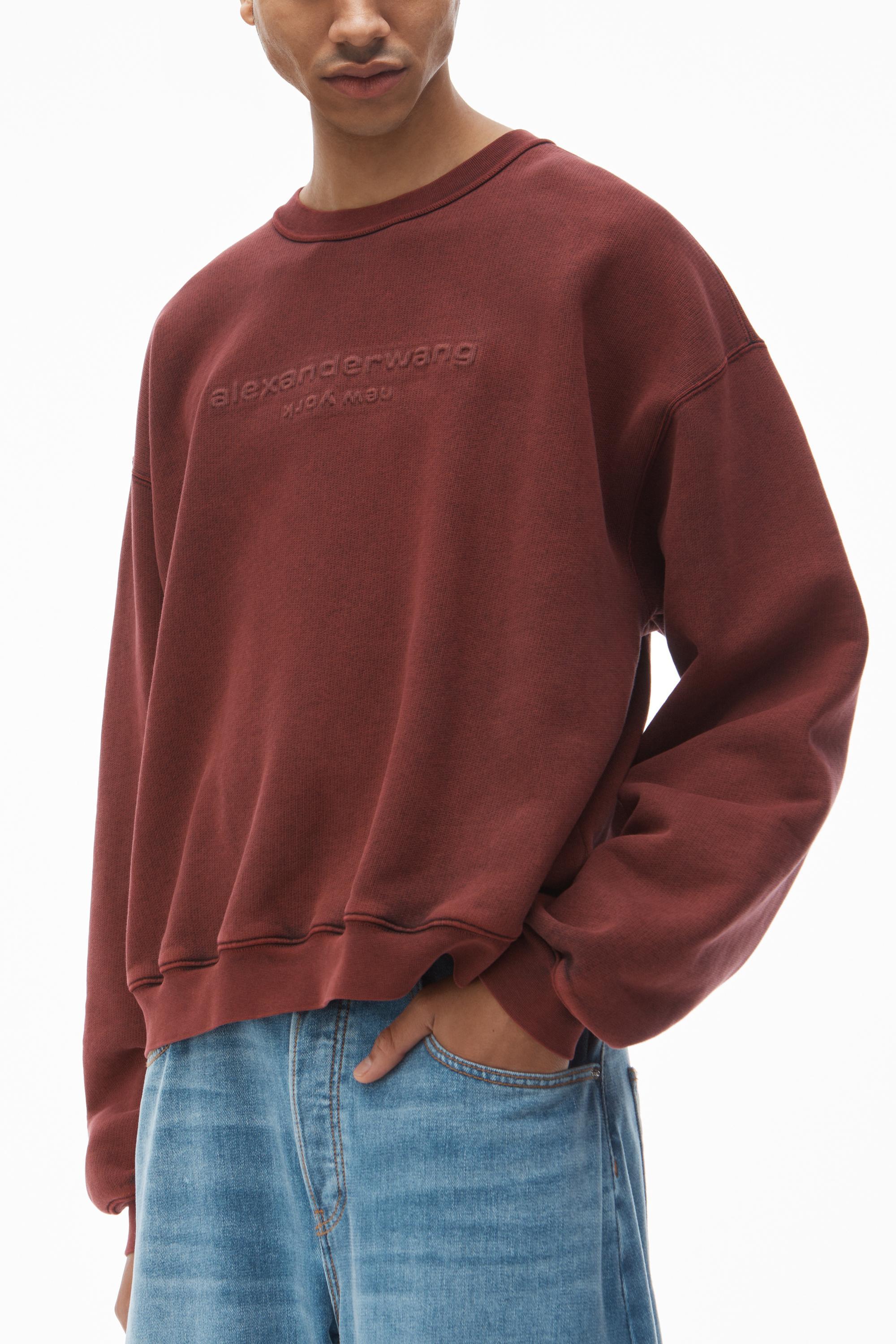 Logo-embossed Sweatshirt In Cotton Product Image