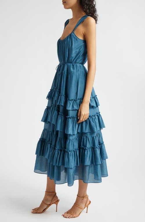 Kandra Tiered Skirt Maxi Dress In Midnight Rain Product Image