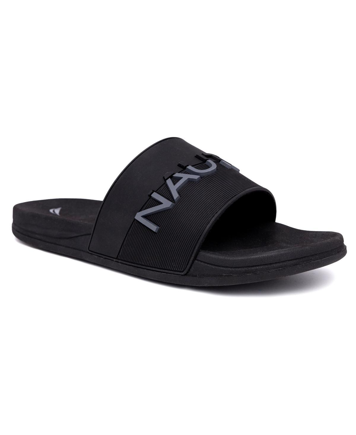 Nautica Mens Brome Pool Slip On Slides - Black Product Image