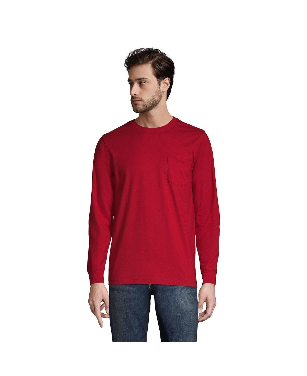 Lands End Mens Super-t Long Sleeve T-Shirt with Pocket Product Image