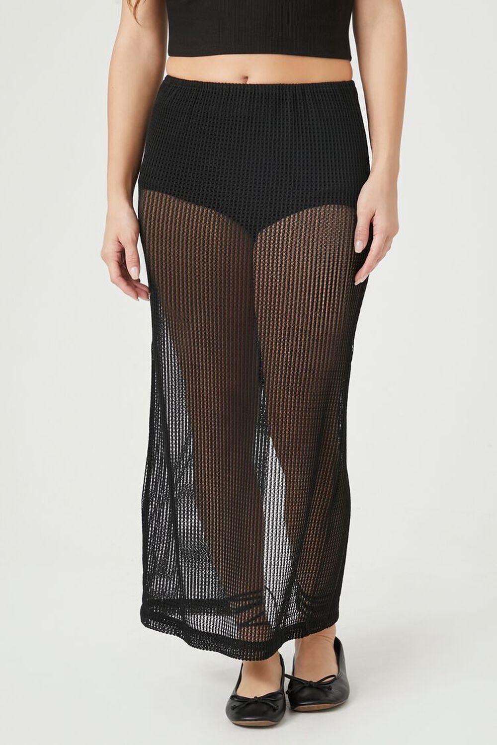 Sheer Crochet Maxi Skirt | Forever 21 Product Image