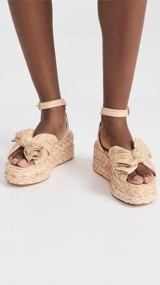 Loeffler Randall Gaby Pleated Bow Bow Braided Espadrilles | Shopbop Product Image