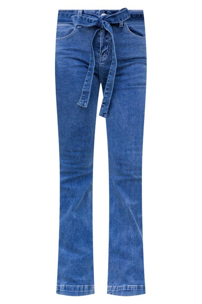 Time For Change Medium Wash High Rise Flare Jeans FINAL SALE Product Image