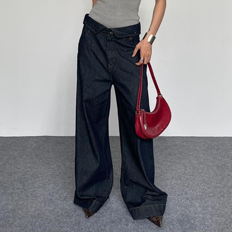 High Waist Wide Leg Jeans Product Image