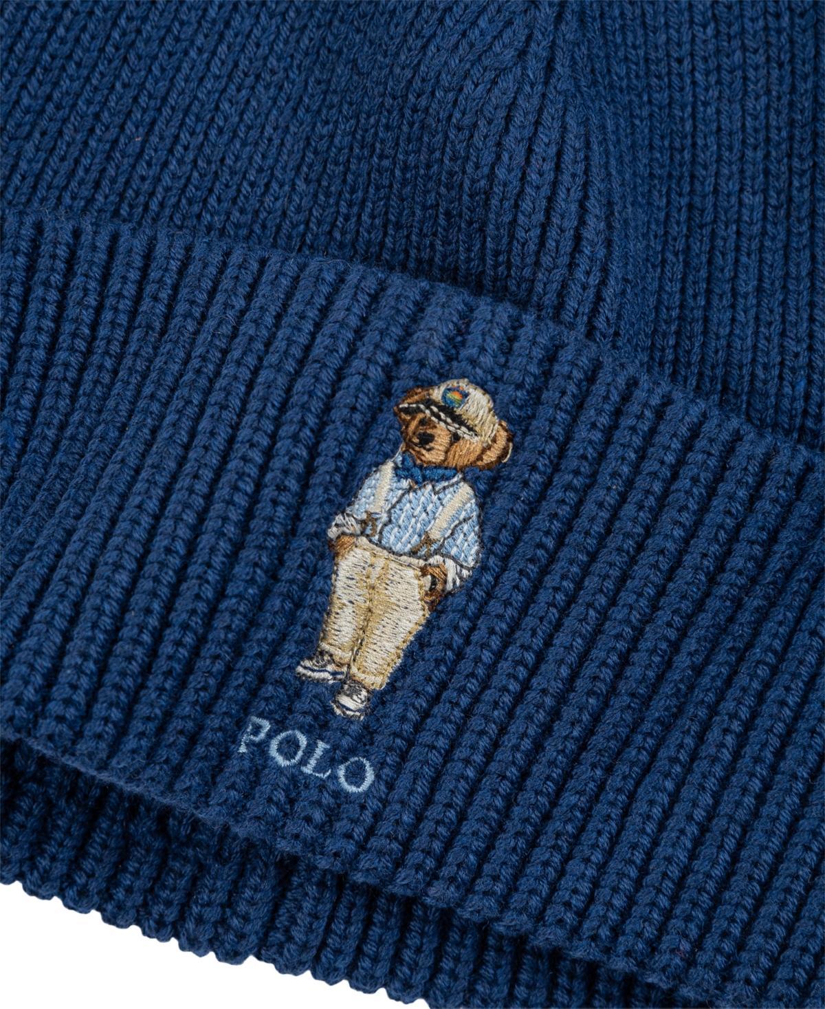 POLO RALPH LAUREN Men's Coastal Bear Beanie In Vessel Blue Product Image