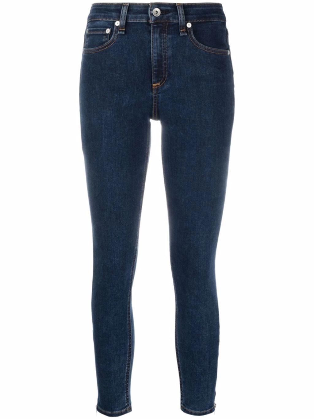 Cropped Skinny Jeans In Black product image