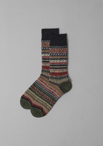 Chup Wool Blend Socks | Charcoal Multi Product Image