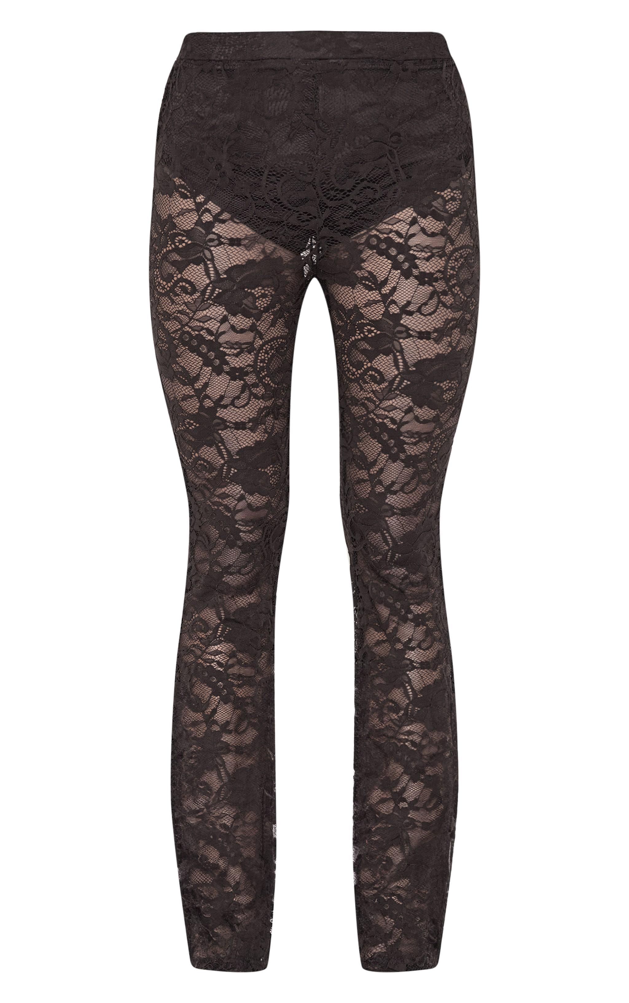  Chocolate Lined Lace Flared Pants Product Image