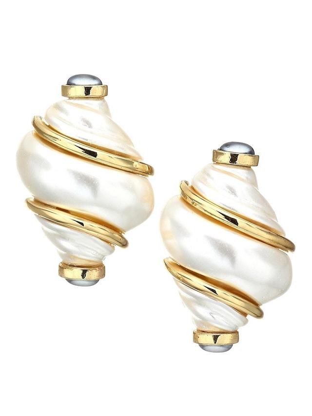 Womens Shell Clip-On Earrings Product Image