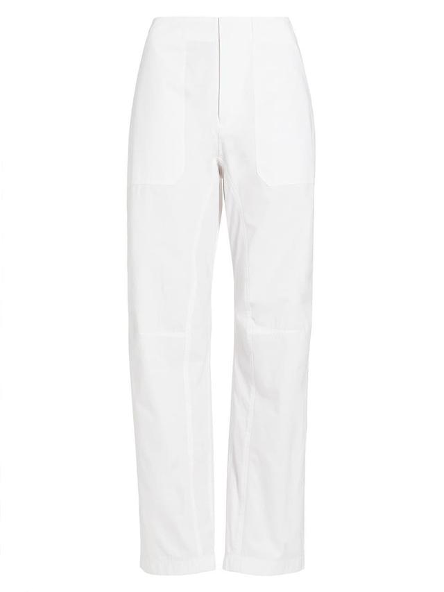 Womens Leyton Cotton Straight-Leg Pants Product Image