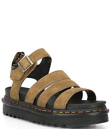 Blaire Tumbled Nubuck Leather Sandals Product Image