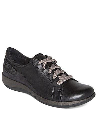 Aetrex Dana Lace-Up Leather Braided Detail Oxfords Product Image