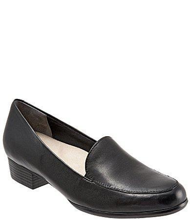 Trotters Monarch Leather Slip-On Block Heel Loafers Product Image