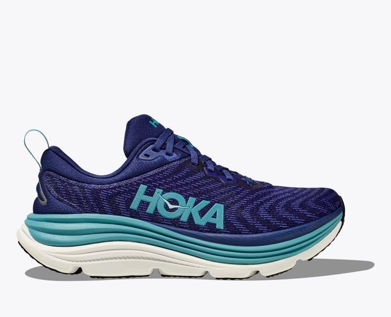 HOKA Womens Gaviota 5 Shoes in Sea Ice/Pink Twilight, Size 8 W Product Image