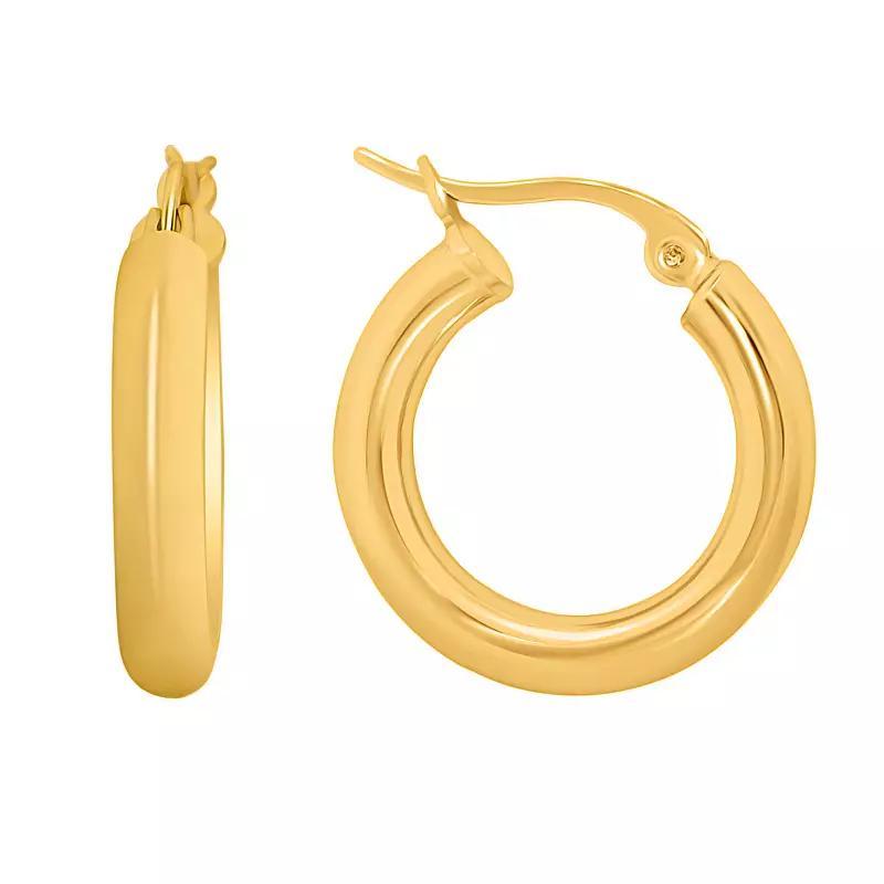 Gold Tone Tube Hoop Earrings, Womens product image