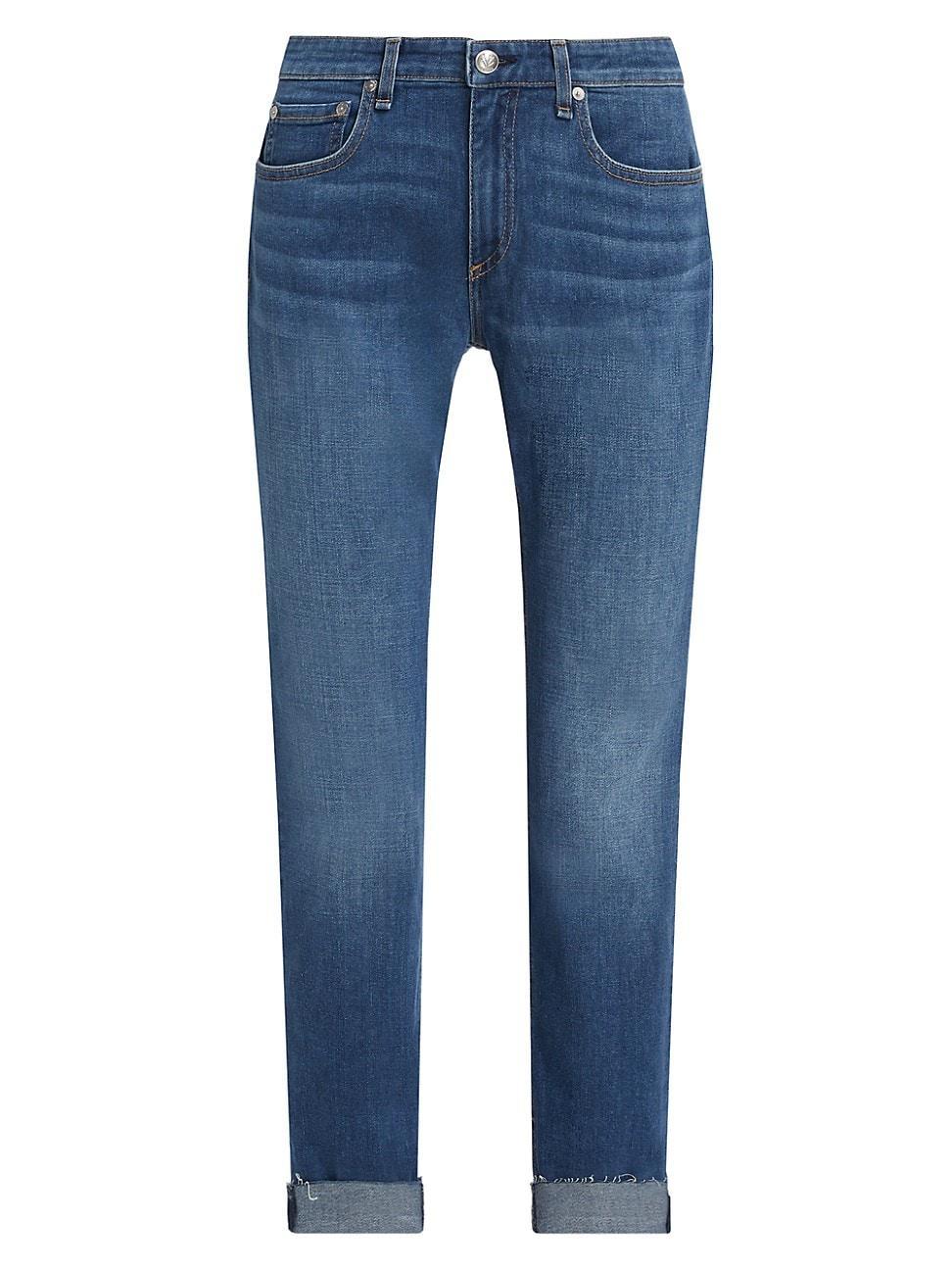 Womens Dre Low-Rise Slim-Fit Boyfriend Jeans Product Image