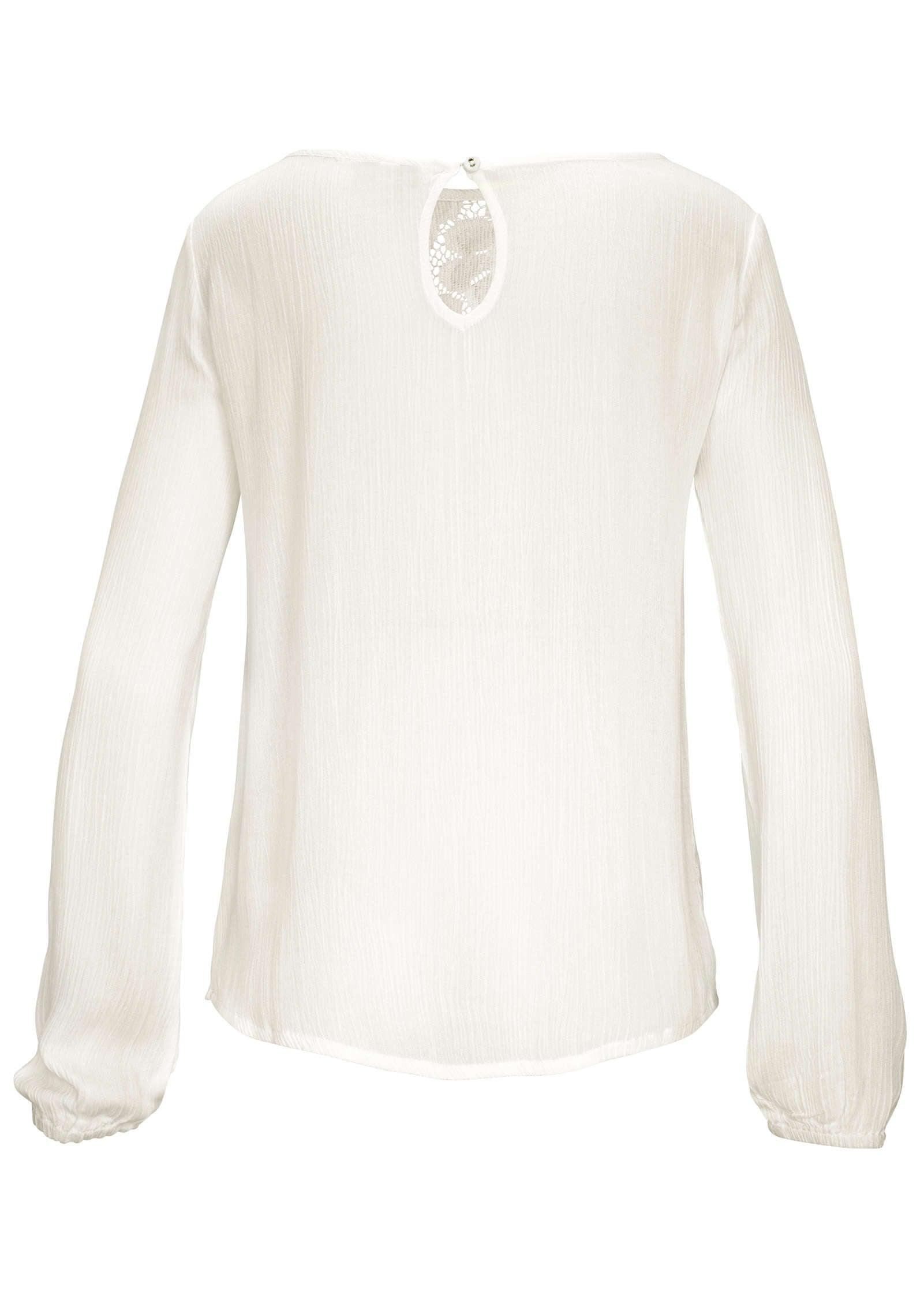 Lace Long Sleeve Top - White Product Image